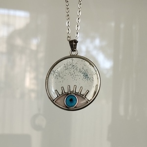Kék szem nyaklánc - ékszer - nyaklánc - medál - Meska.hu