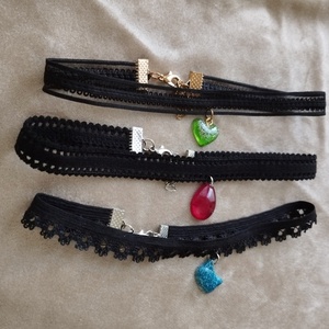 Choker nyaklánc többféle - ékszer - nyaklánc - medálos nyaklánc - Meska.hu
