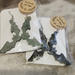 Denevér alakú fülbevaló kétféle - ékszer - fülbevaló - lógó fülbevaló - Meska.hu