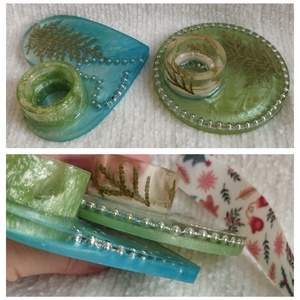 Tujás-gyöngyös gyertyatartó két féle - otthon & életmód - gyertya, illat, aroma - gyertyatartó - Meska.hu