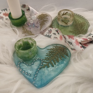 Tujás-gyöngyös gyertyatartó két féle, Otthon & Életmód, Gyertya, illat, aroma, Gyertyatartó, , MESKA