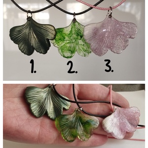 Ginkgo levél nyaklánc - ékszer - nyaklánc - medálos nyaklánc - Meska.hu
