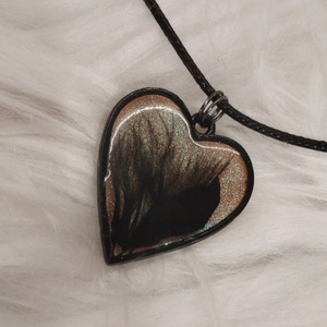 Fekete madártollas nyaklánc, Ékszer, Nyaklánc, Medálos nyaklánc, , MESKA