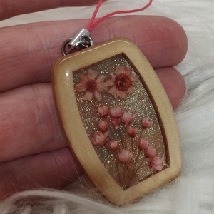 Virág keretben kulcstartó - táska & tok - kulcstartó & táskadísz - kulcstartó - Meska.hu