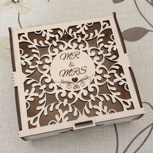 Ajándék doboz, esküvői ajándék doboz gravírozott felirattal - esküvő - emlék & ajándék - doboz - Meska.hu