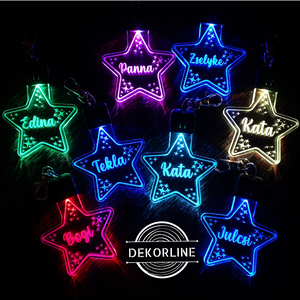 Világítós plexi karácsonyfa dísz - csillag alakú - karácsony - karácsonyi lakásdekoráció - karácsonyfadíszek - Meska.hu