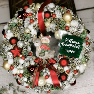 Karácsonyi kopogtató - karácsony - adventi díszek - adventi ajtódísz - Meska.hu