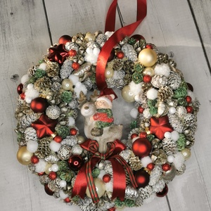 Karácsonyi kopogtató - karácsony - adventi díszek - adventi ajtódísz - Meska.hu