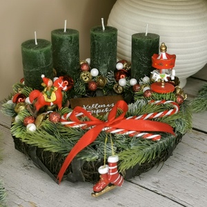 Rusztikus adventi koszorú - karácsony - adventi díszek - adventi koszorú - Meska.hu