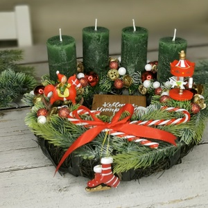 Rusztikus adventi koszorú - Meska.hu