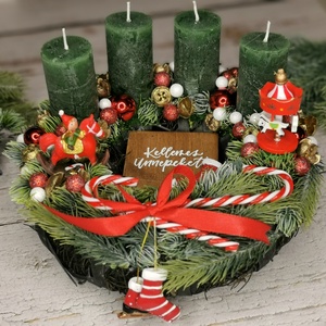 Rusztikus adventi koszorú - karácsony - adventi díszek - adventi koszorú - Meska.hu