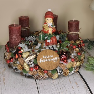 Hagyományos adventi koszorú - Meska.hu
