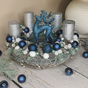 Szarvasos adventi koszorú - karácsony - adventi díszek - adventi koszorú - Meska.hu