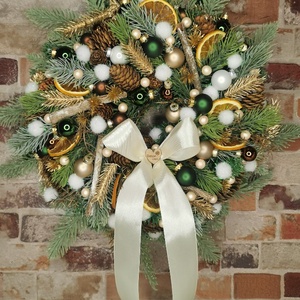 Karácsonyi klasszikus kopogtató - karácsony - adventi díszek - adventi ajtódísz - Meska.hu