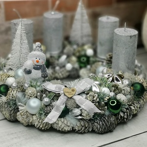 Hóemberes adventi koszorú - karácsony - adventi díszek - adventi koszorú - Meska.hu