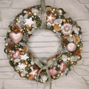 Ünnepi kopogtató, Karácsony, Adventi díszek, Adventi ajtódísz, Virágkötés, MESKA