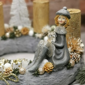 Elegáns adventi koszorú - karácsony - adventi díszek - adventi asztaldísz - Meska.hu