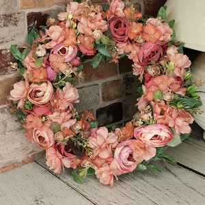 Korallos vessző kopogtató, Otthon & Életmód, Dekoráció, Ajtó- és ablak dekoráció, Ajtódísz & Kopogtató, Virágkötés, MESKA