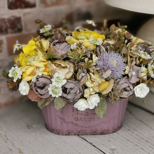 Rusztikus asztaldísz, Otthon & Életmód, Dekoráció, Asztal és polc dekoráció, Asztaldísz, Virágkötés, MESKA