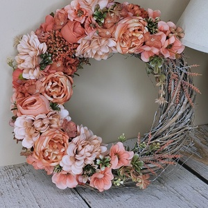 Korall virágos kopogtató - Meska.hu