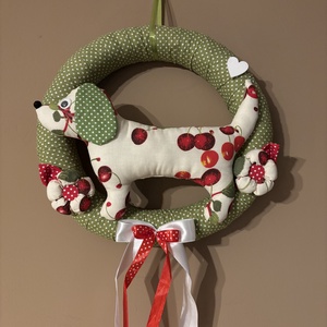 Tacsis koszorú, Otthon & Életmód, Dekoráció, Ajtó- és ablak dekoráció, Ajtódísz & Kopogtató, Varrás, MESKA