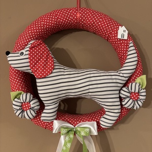 Tacsis Koszorú, Otthon & Életmód, Dekoráció, Ajtó- és ablak dekoráció, Ajtódísz & Kopogtató, Varrás, MESKA