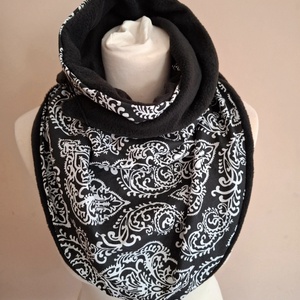 Fekete-fehér Meleg Kendősál, Ruha & Divat, Női ruha, Poncsó, Varrás, MESKA