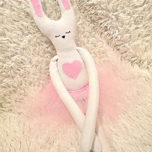 Textil Nyuszi (kb 110cm magas) - baba - mama - baba játékok - szundikendő, alvóka - Meska.hu