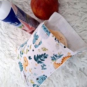 Dínós Szendvics/nasi tasak, Táska & Tok, Uzsonna- & Ebéd tartó, Szendvics csomagoló, Varrás, MESKA