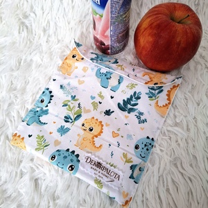 Dínós Szendvics/nasi tasak - táska & tok - uzsonna- & ebéd tartó - szendvics csomagoló - Meska.hu