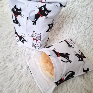 Cicás Uzsonnás szett, Táska & Tok, Uzsonna- & Ebéd tartó, Szendvics csomagoló, Varrás, MESKA