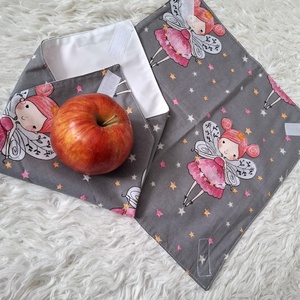 Tündérlányos újraszalvéta , Táska & Tok, Uzsonna- & Ebéd tartó, Szendvics csomagoló, Varrás, MESKA