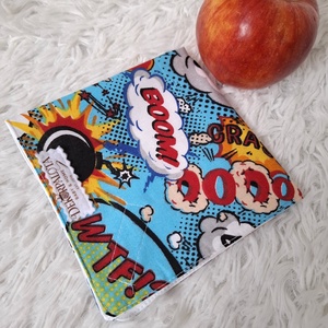 Képregényes újraszalvéta, Táska & Tok, Uzsonna- & Ebéd tartó, Szendvics csomagoló, Varrás, MESKA