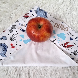 Dínós újraszalvéta - táska & tok - uzsonna- & ebéd tartó - szendvics csomagoló - Meska.hu