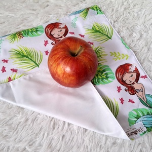 Sellő l�nyos újraszalvéta - táska & tok - uzsonna- & ebéd tartó - szendvics csomagoló - Meska.hu