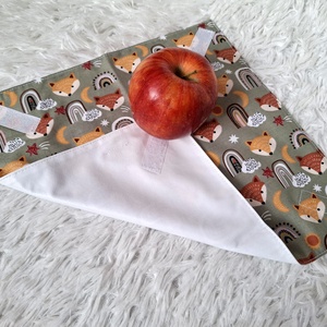 Róka koma újraszalvéta - táska & tok - uzsonna- & ebéd tartó - szendvics csomagoló - Meska.hu