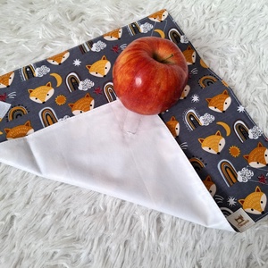 Rókás újraszalvéta - táska & tok - uzsonna- & ebéd tartó - szendvics csomagoló - Meska.hu