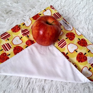 Almás újraszalvéta - táska & tok - uzsonna- & ebéd tartó - szendvics csomagoló - Meska.hu