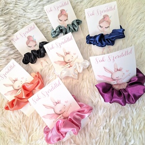 Fehér szatén hajgumi - ruha & divat - hajdísz & hajcsat - hajgumi - Meska.hu