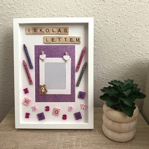 Legjobb óvónéni, Ovis ballagási ajándék, Iskolás lettem 3D képkeret, falikép Fehér-Lila - otthon & életmód - dekoráció - kép & falikép - 3d képek - Meska.hu