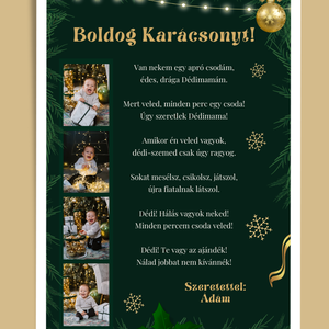 Boldog Karácsonyt Dédi falikép, saját fotókkal  - karácsony - karácsonyi lakásdekoráció - karácsonyi lakásdíszek - Meska.hu
