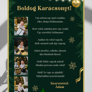 Boldog Karácsonyt Dédi falikép, saját fotókkal  - karácsony - karácsonyi lakásdekoráció - karácsonyi lakásdíszek - Meska.hu
