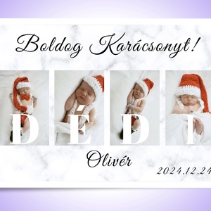 Digitális Boldog Karácsonyt poszter, saját fotókkal  - karácsony - karácsonyi lakásdekoráció - karácsonyi lakásdíszek - Meska.hu