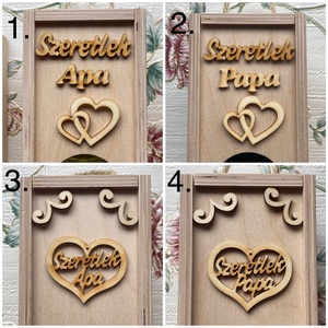 Egyedi bortartó doboz apáknak, papáknak - esküvő - emlék & ajándék - szülőköszöntő ajándék - Meska.hu