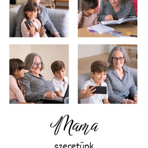Szeretünk Mama falikép - otthon & életmód - papír, írószer - album & fotóalbum - Meska.hu