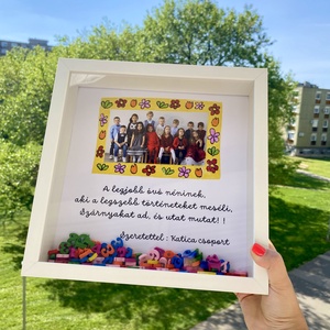 Ovis ballagási ajándék 3D képkeret, falikép Piros, Játék & Sport, Ovis felszerelés, Óvodai jelek, Fotó, grafika, rajz, illusztráció, Papírművészet, MESKA