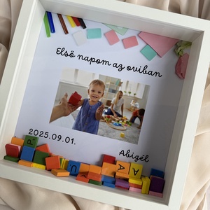 Iskolás lettem 3D képkeret, falikép Fekete-Zöld - otthon & életmód - dekoráció - kép & falikép - képkeret - Meska.hu