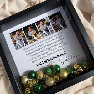 Boldog Karácsonyt 3D képkeret, falikép, karácsonyi ajándék  - karácsony - karácsonyi ajándékozás - karácsonyi képeslap, üdvözlőlap, ajándékkísérő - Meska.hu