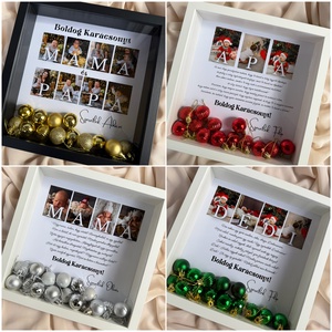 Boldog Karácsonyt 3D képkeret, falikép, karácsonyi ajándék  - karácsony - karácsonyi ajándékozás - karácsonyi képeslap, üdvözlőlap, ajándékkísérő - Meska.hu