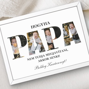 Boldog Karácsonyt Papa falikép, Karácsony, Karácsonyi lakásdekoráció, Karácsonyi lakásdíszek, Fotó, grafika, rajz, illusztráció, MESKA